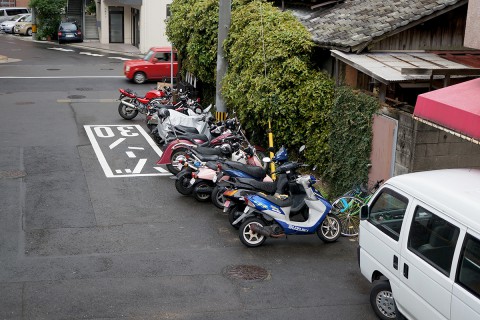 バイクがズラリ